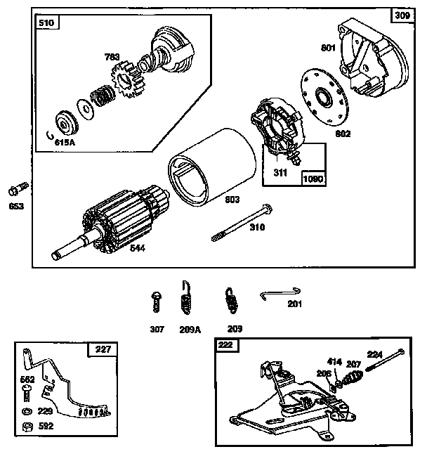 Weed Eater 440501 starter motor diagram