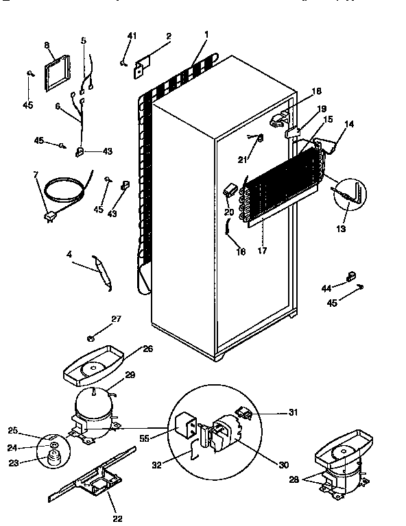 Kenmore 2539366205 unit parts diagram