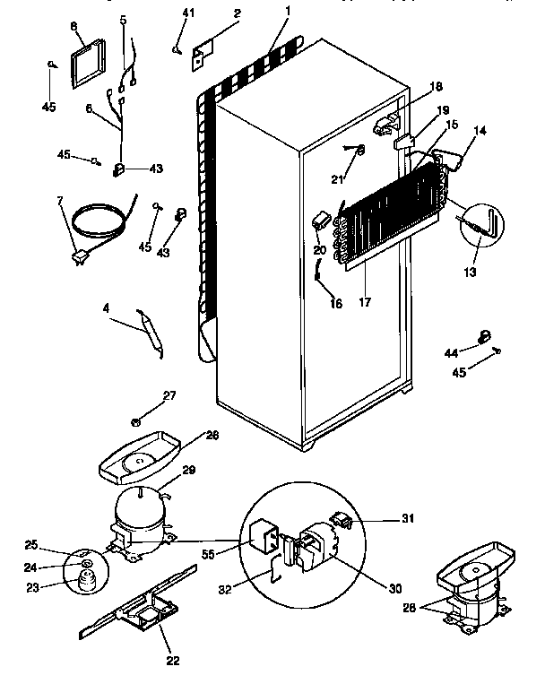 Kenmore 2539366005 unit parts diagram