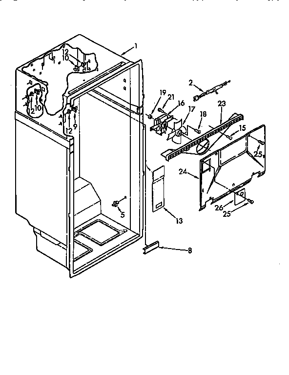 Kenmore 1069712611 liner diagram