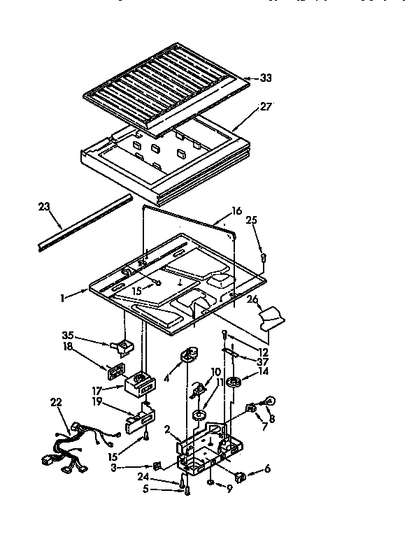 Kenmore 1069712611 compartment separator diagram