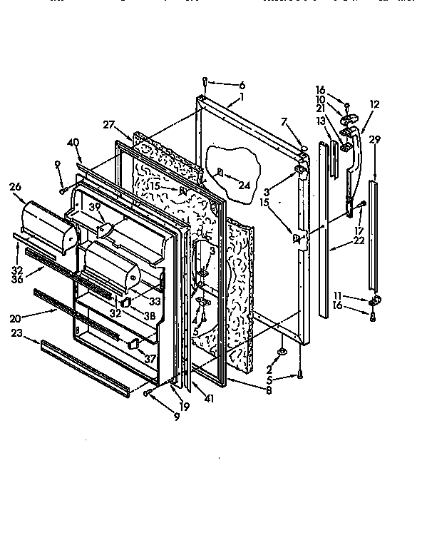 Kenmore 1069712611 refrigerator door diagram