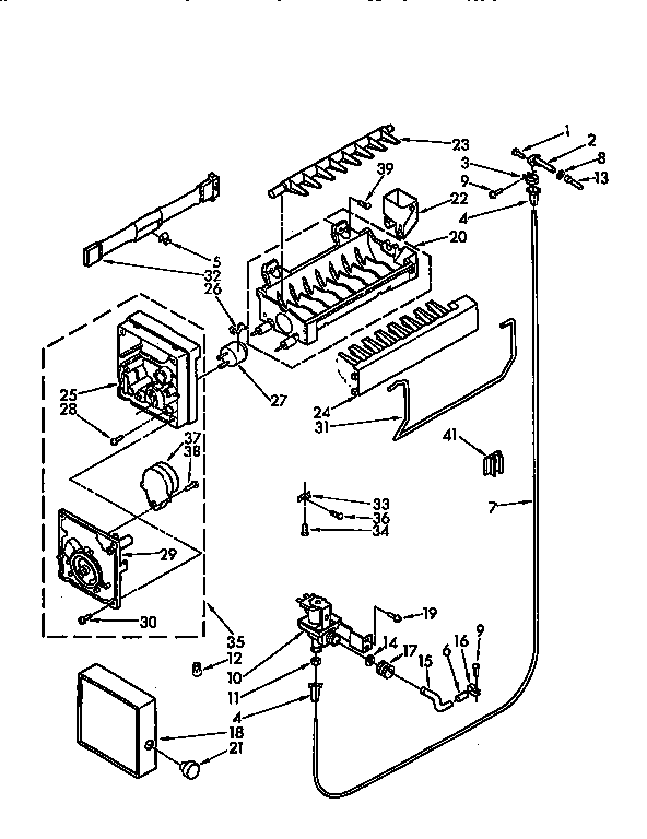 Kenmore 1069712611 icemaker diagram