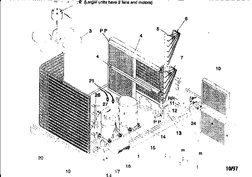 ICP RAMA75F001C functional replacement parts diagram