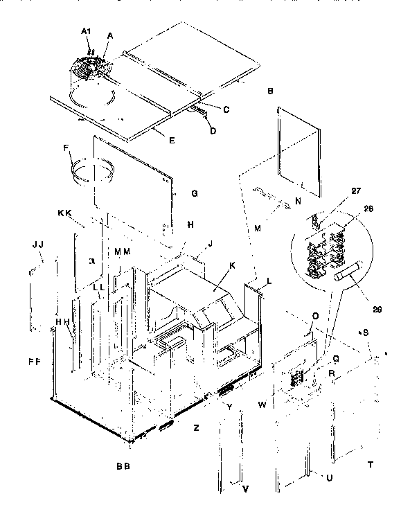 ICP RAMA75F001C non-functional replacement parts diagram