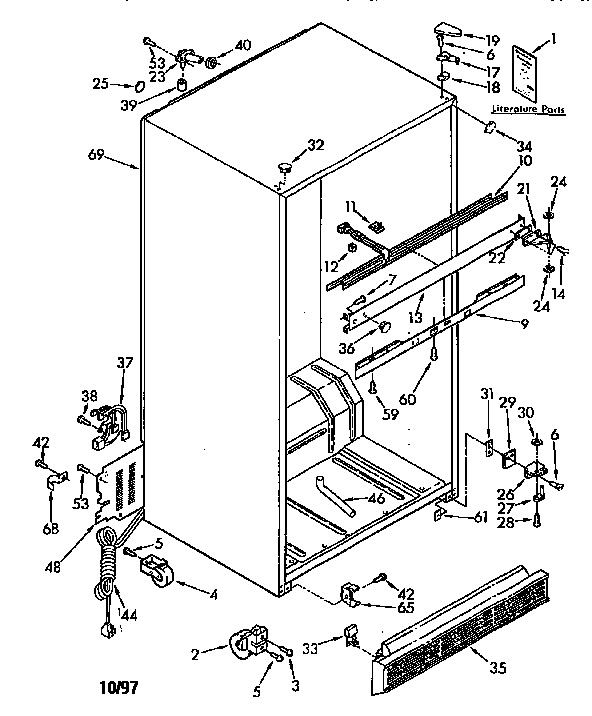 Kenmore 1069730380 cabinet diagram