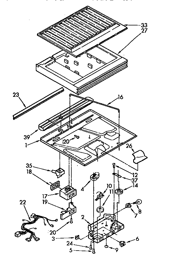 Kenmore 1069730380 compartment seperator diagram