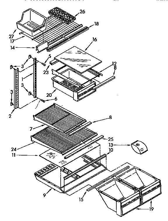 Kenmore 1069730380 shelf diagram