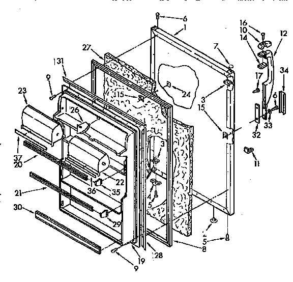 Kenmore 1069730380 refrigerator door diagram