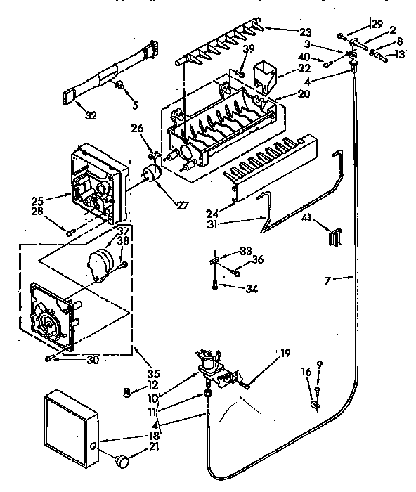 Kenmore 1069730380 icemaker diagram