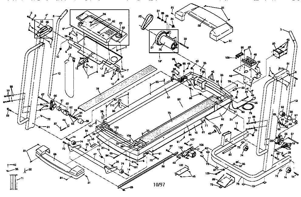 Proform PFTL21462 unit parts diagram
