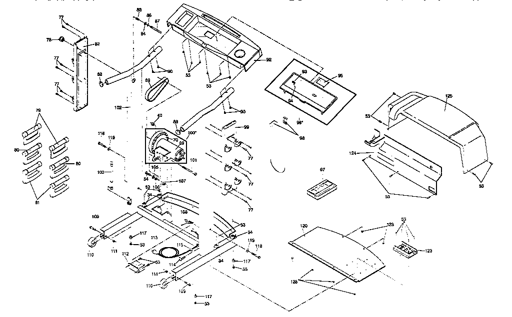 Proform PFTL50070 control assembly diagram