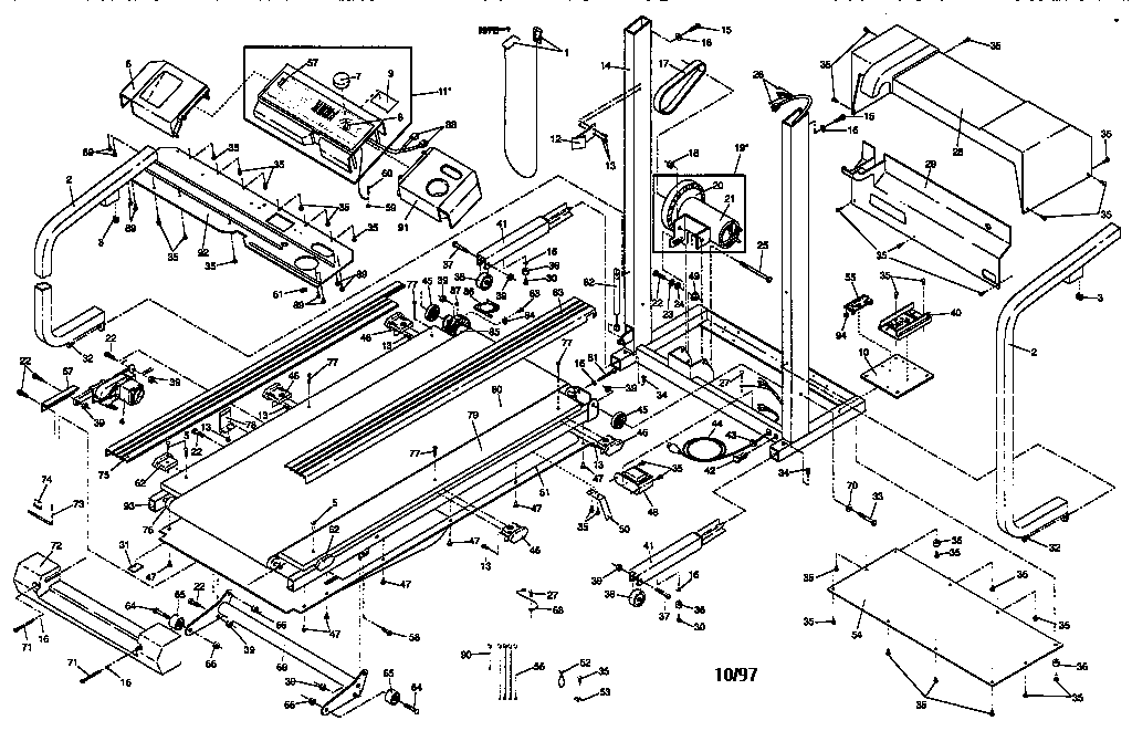 Weslo WLTL42570 unit parts diagram