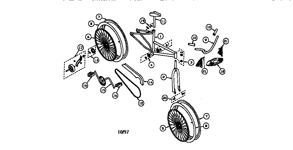 Huffy 11958 unit parts diagram