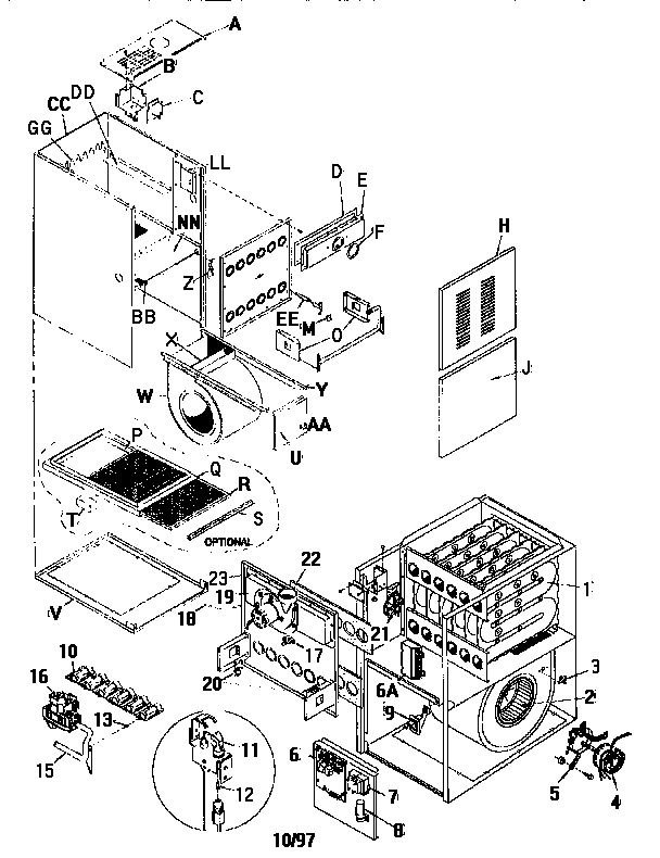 ICP NTG3075FBA1 unit parts diagram