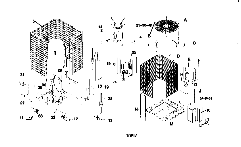 ICP CH5548VHD unit parts diagram