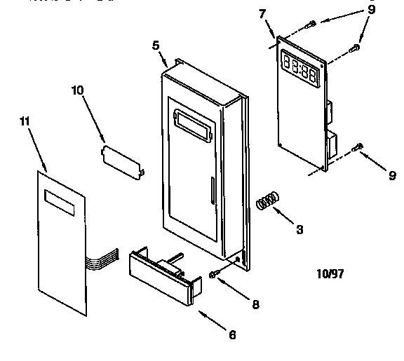 Whirlpool MT8116XEQ2 control panel diagram