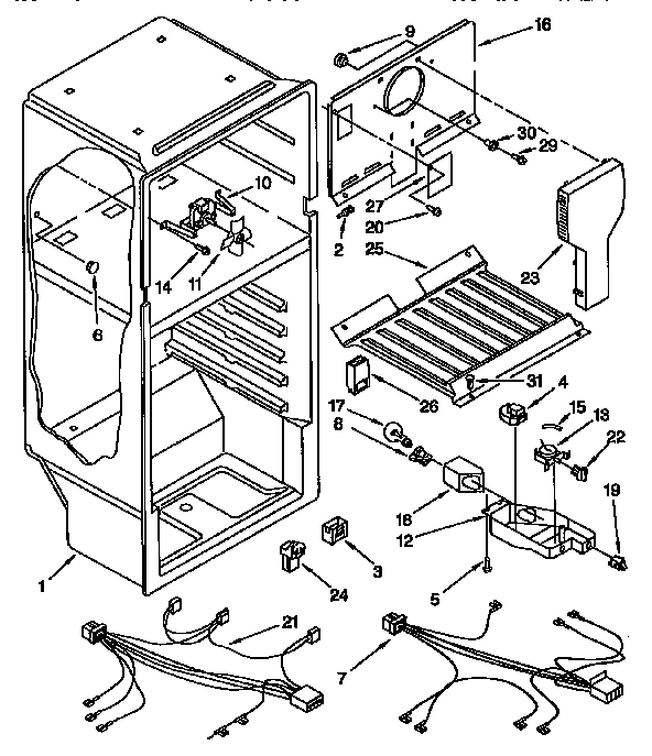 Whirlpool ET14CKXFW00 liner diagram