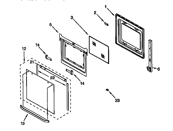 Whirlpool RBD275PDQ4 lower oven door diagram