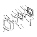Whirlpool RBD275PDQ4 upper oven door diagram