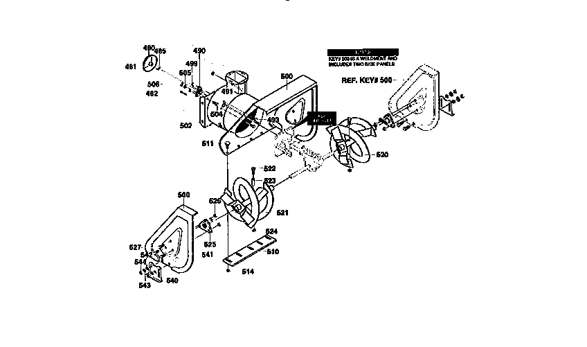 Craftsman 536886190 auger housing assembly diagram