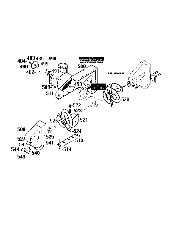 Craftsman 536886220 auger housing assembly diagram