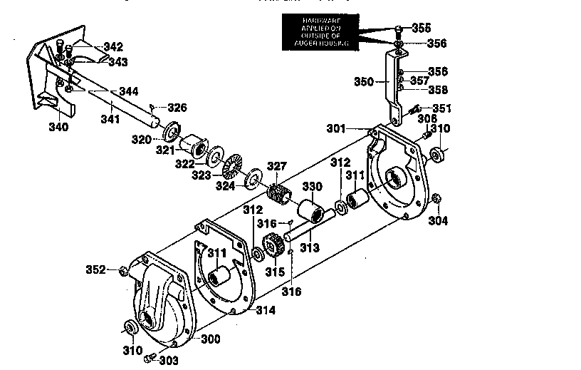 Craftsman 536888600 gear case assembly diagram