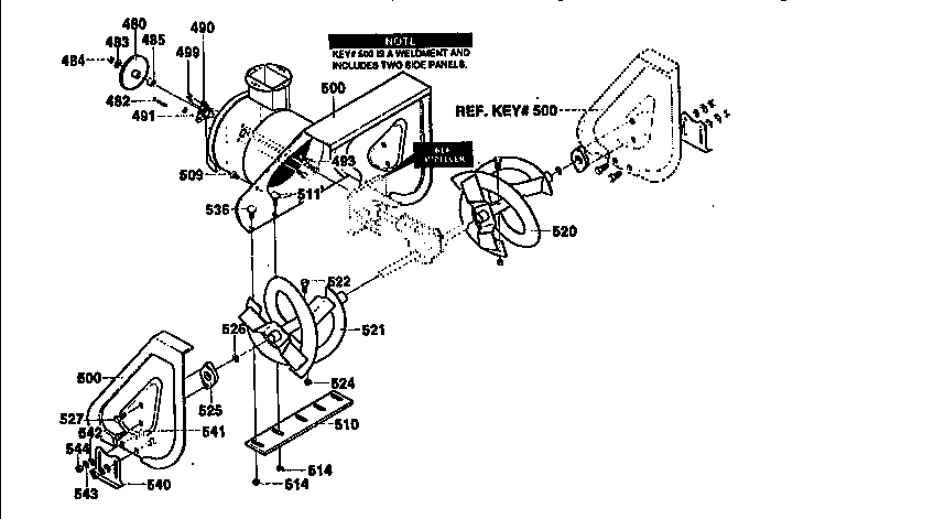 Craftsman 536888600 auger housing assembly diagram