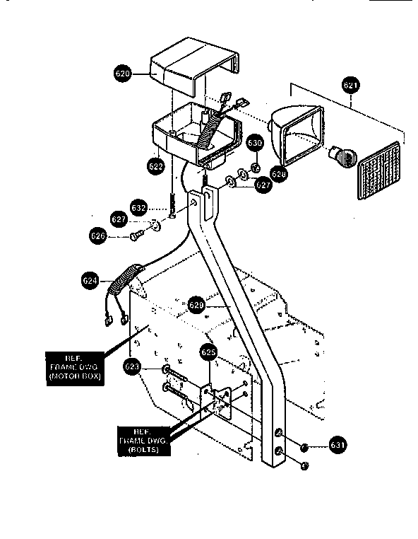 Craftsman 536888600 headlight assembly diagram