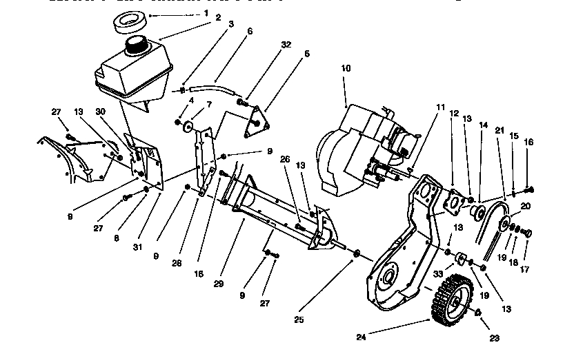 Lawn-Boy 320 (28220-8900001 & UP) engine&frame asm 288220 (recoil) diagram
