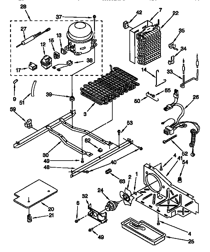 Whirlpool ED22CQXFW00 unit diagram
