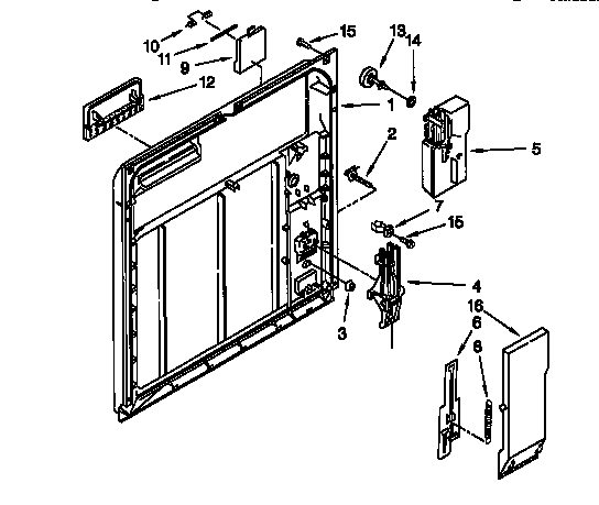 Whirlpool DU940QWDZ6 inner door diagram