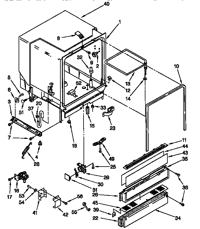 Whirlpool DU940QWDZ6 tub assembly diagram
