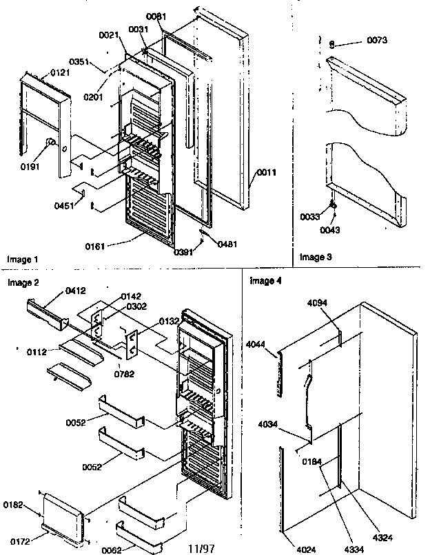 Kenmore 59657587791 refrigerator door diagram