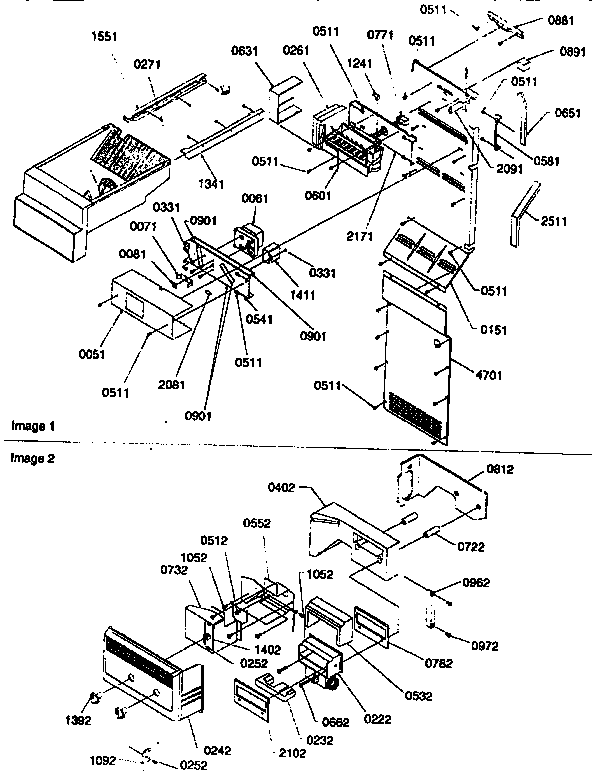 Kenmore 59657587791 ice maker/control assy diagram