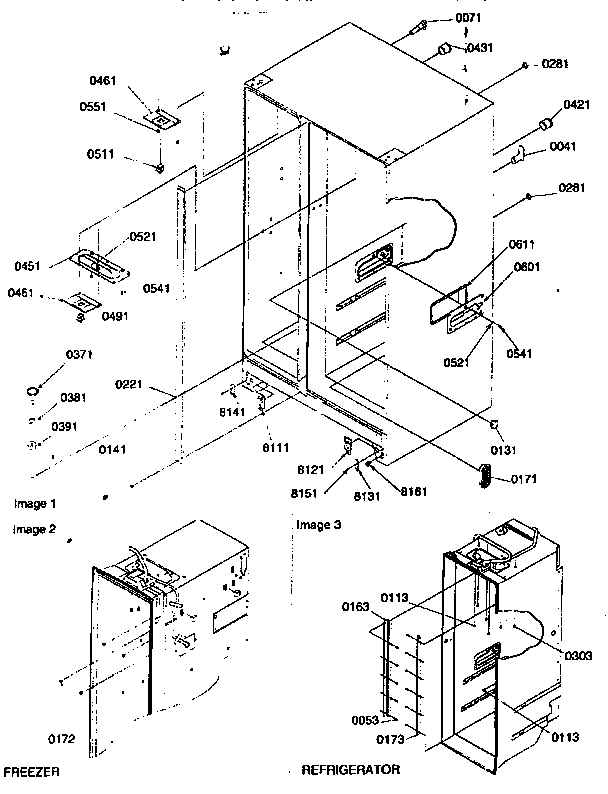 Kenmore 59657089791 cabinet parts diagram