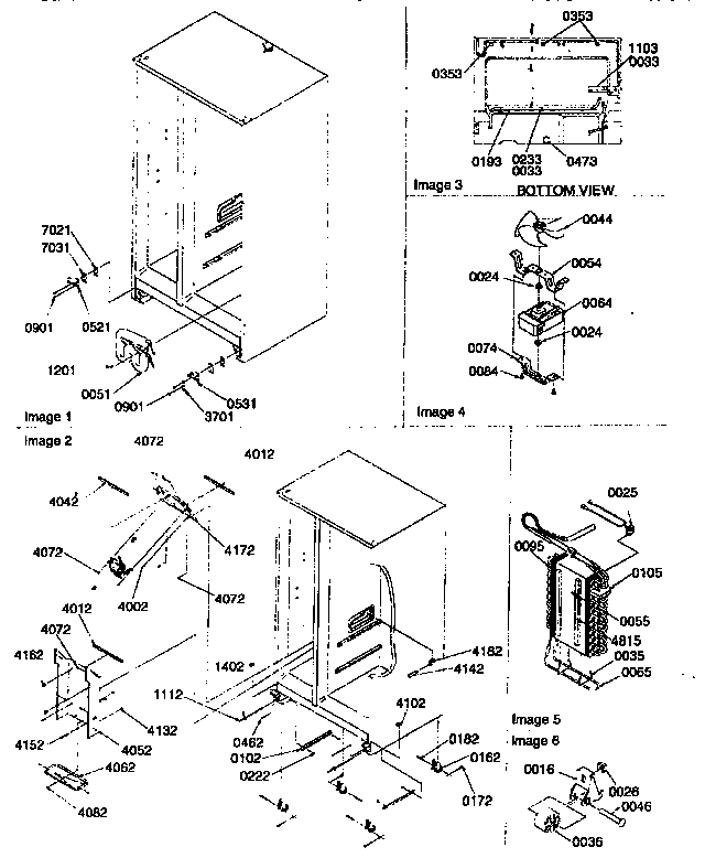 Kenmore 59657089791 drain sys/rollers/evap assy diagram
