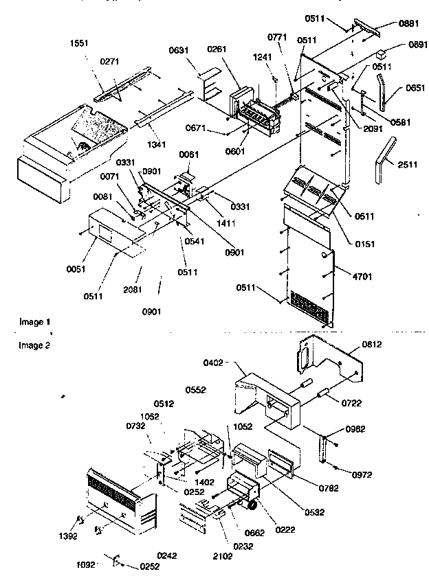 Kenmore 59657089791 ice maker/control assy diagram