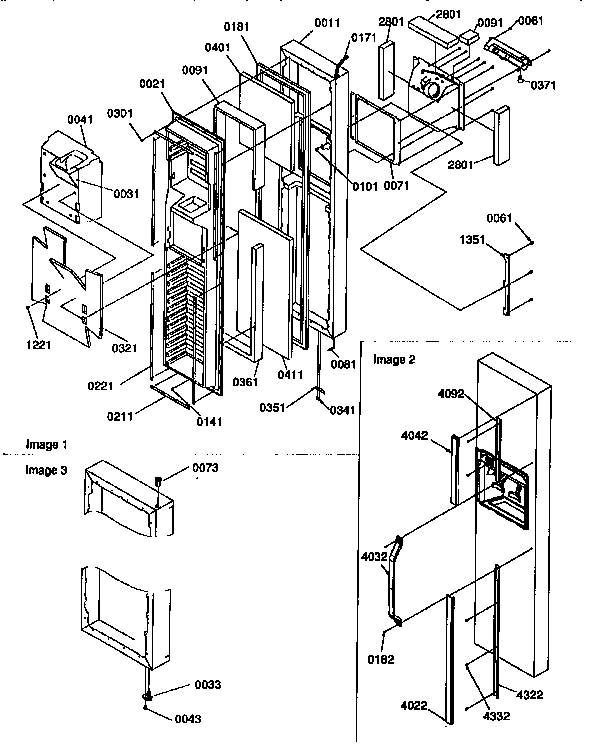 Kenmore 59657547791 freezer door diagram