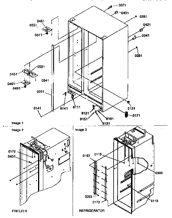Kenmore 59657547791 cabinet diagram