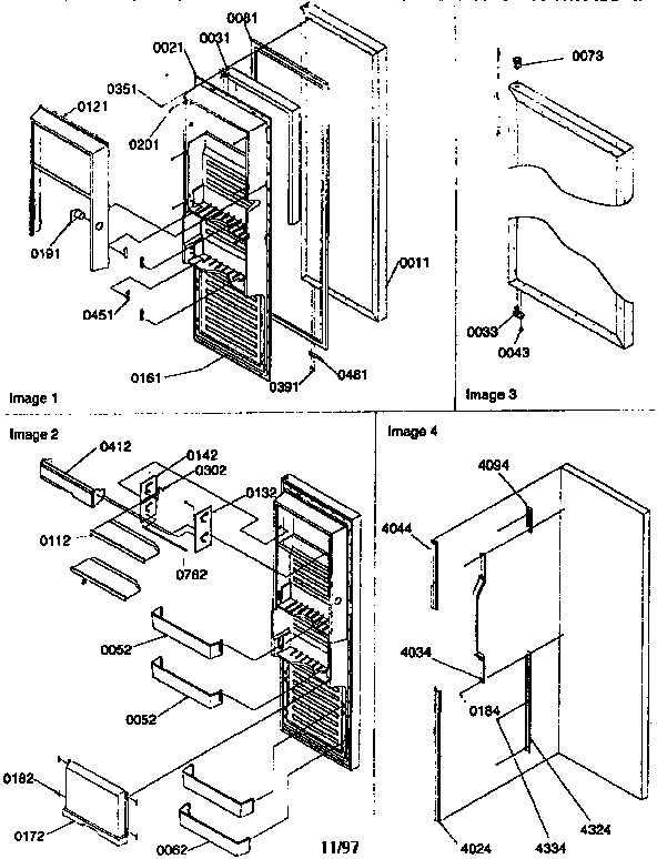 Kenmore 59657582791 refrigerator door diagram
