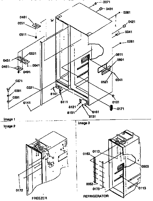 Kenmore 59657582791 cabinet diagram