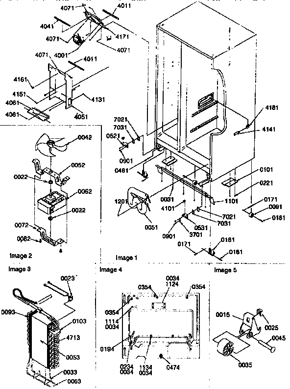 Kenmore 59657582791 drain sys.,rollers, and evap assy diagram