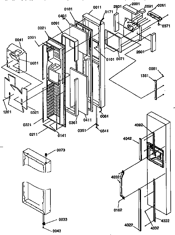 Kenmore 59657542791 freezer door diagram