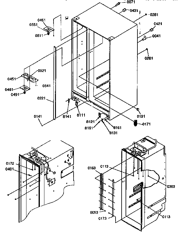 Kenmore 59657542791 cabinet diagram