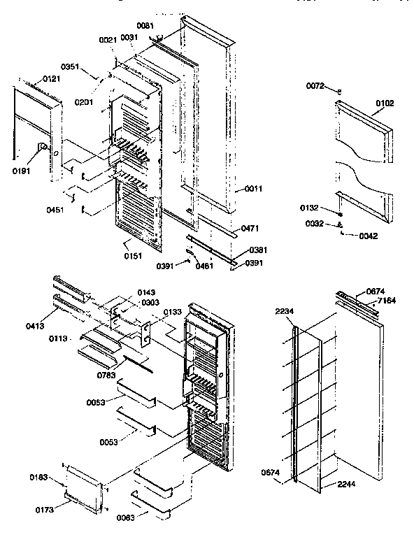 Kenmore 59657087791 refrigerator door diagram