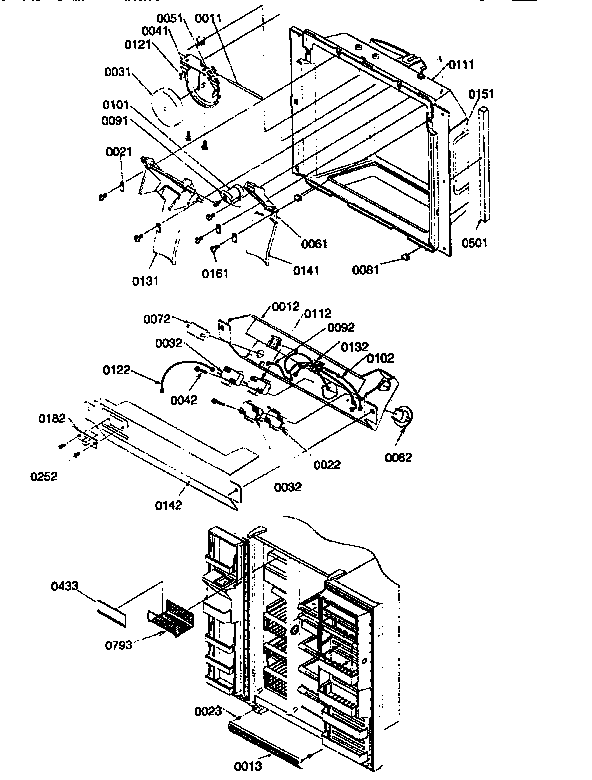 Kenmore 59657087791 ice and water cavity diagram