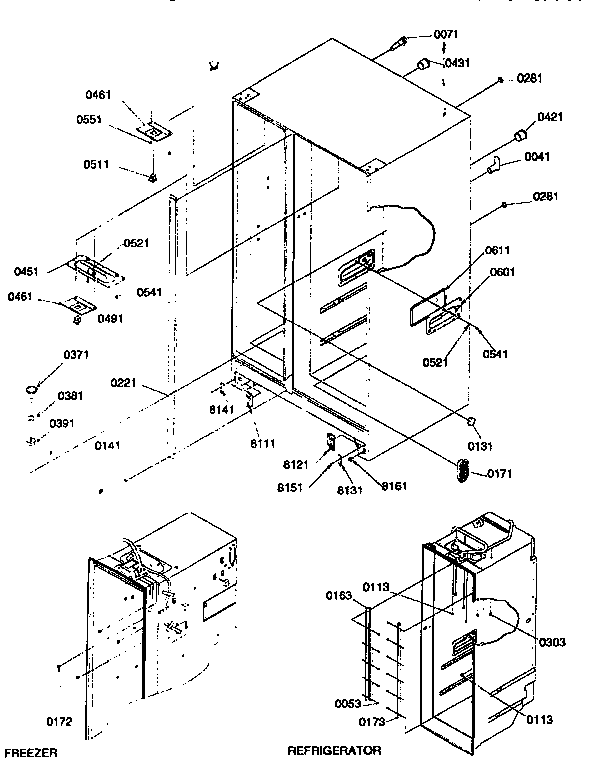 Kenmore 59657087791 cabinet diagram