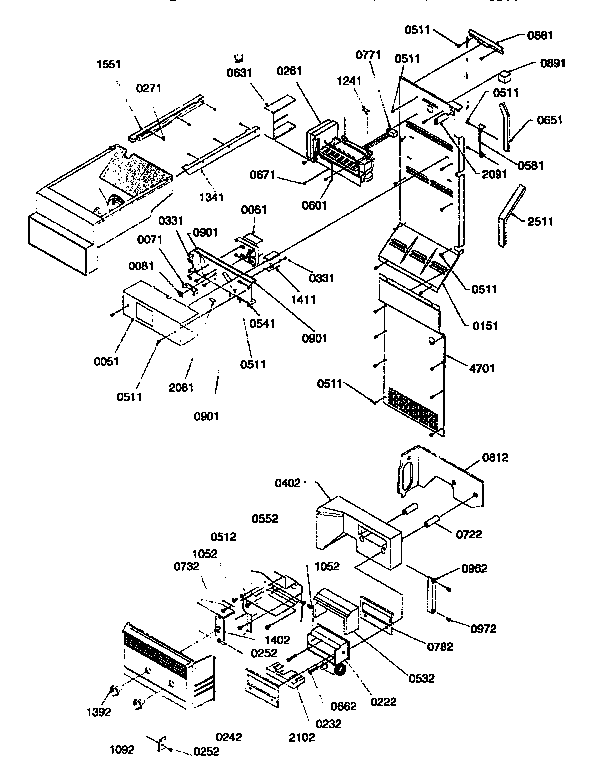 Kenmore 59657087791 ice maker/control assembly diagram