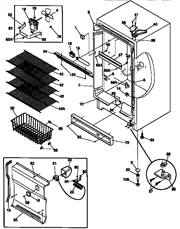 Kenmore 2539266212 cabinet diagram